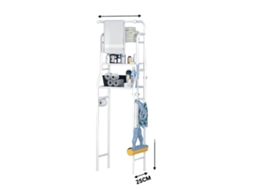 Prateleira De Armazenamento Para Banheiro, Design De 3 Andares, Prateleira Removível, Branco