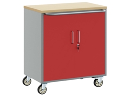 Conjunto 1 Bancada De Oficina Vidaxl Vermelho Aço (75 X 45 X 85 Cm)