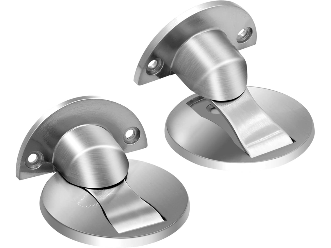 Batentes De Porta Magnéticos Pacote Com 2 Batente De Porta Magnético Acabamento Escovado Invisível E Durável Sem Necessi Aquaforge