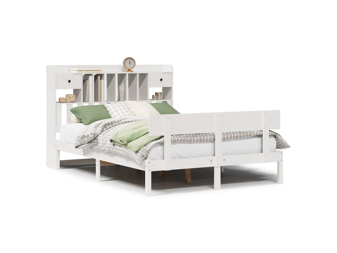 Bookcase Bed, Bookcase Beds Vidaxl Branco Madeira De Pinho (150 X 200 Cm)