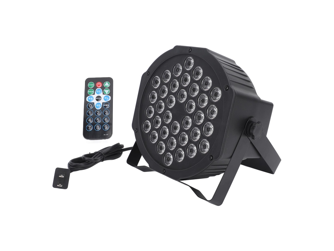 2026 luz de Cena 36 Led com Controle Remoto 7 Cores Rgb 7 Modos Ativada por Som para Festa