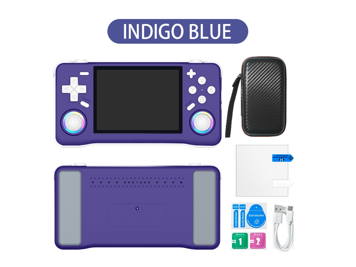 Console De Games Xf35h, Tela De 3,5 Polegadas, Bateria De 4000 Mah, Console Portátil Retrô Psp De 3,5 Polegadas, 128 Gb Azul Índigo Sfushos