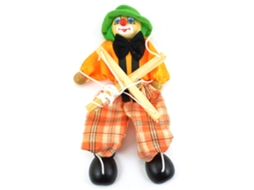 Mali marionete de Palhaço de Corda Engraçada Colorida em Madeira Brinquedo Infantil Presente