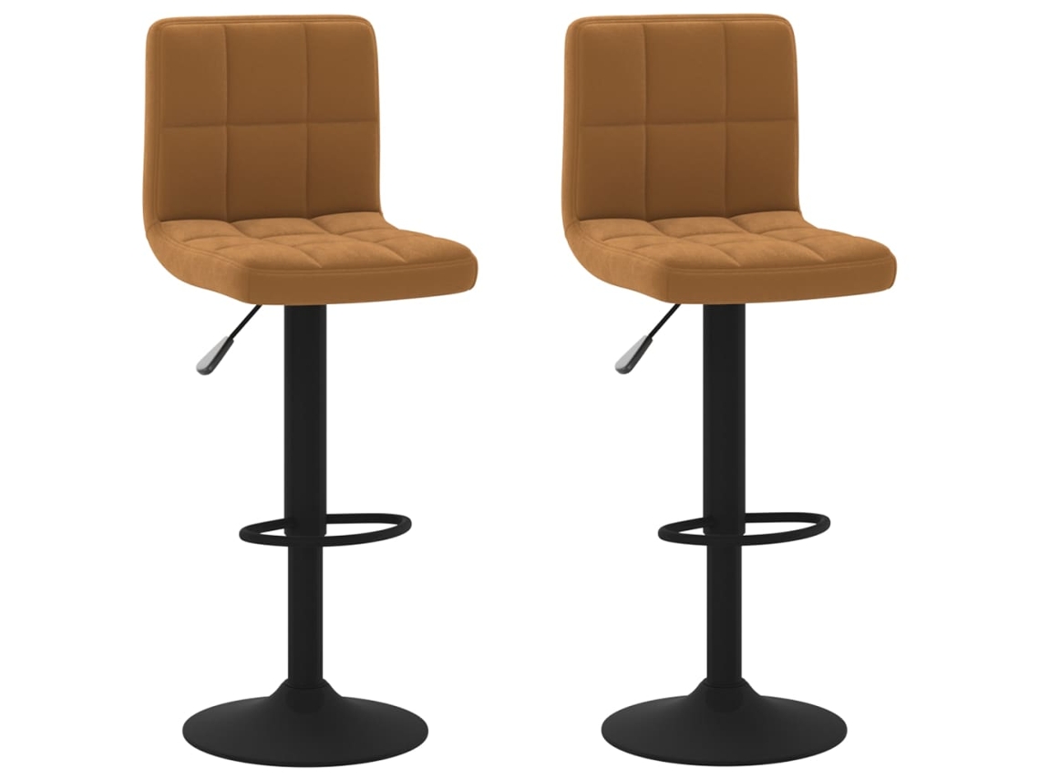 Bar Stool, Bar Stools Vidaxl Marrom Veludo (n/a)