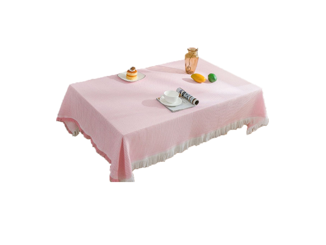 Toalhas de Mesa Ao Ar Livre À Prova de Poeira com Franjas Toalhas de Mesa de Linho de Algodão Sem Vincos para Festas Buffets Style3 90*90Cm