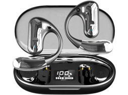 Fones de Ouvido Sem Fio com Microfone Som Estéreo Leve e Confortável À Prova D'água Bom para Corrida/exercício JIAPEI (preto)