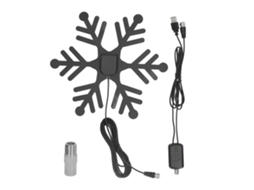 Yncm-antena Digital Indoor Em Plástico Snowflake Hd 30db