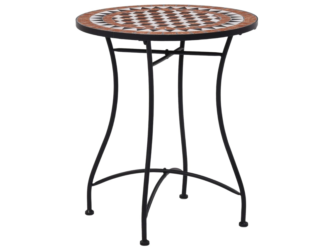 Vidaxl Mesa Bistrô Em Mosaico 60 Cm Cerâmica Castanho