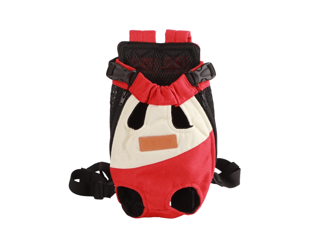 Mochila de Transporte para Cães e Gatos, com Abertura para Patas, Portátil, Tamanho P, Branca AQUAFORGE