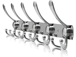 Cabide De Parede Com 15 Ganchos Cabide De Parede Suspenso Cabide Aço Inoxidável 45cm Prata Ehstmind
