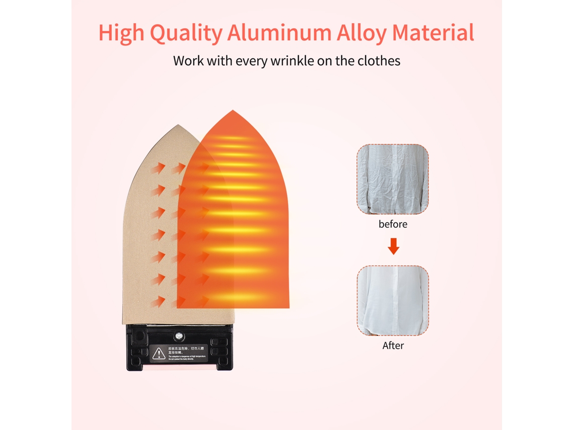 Máquina de Prensa Térmica Mini Portátil para Camisetas Htv Vinil Diy Ajuste de Temperatura 110 140℃ Ferro a Vapor | S/MARCA