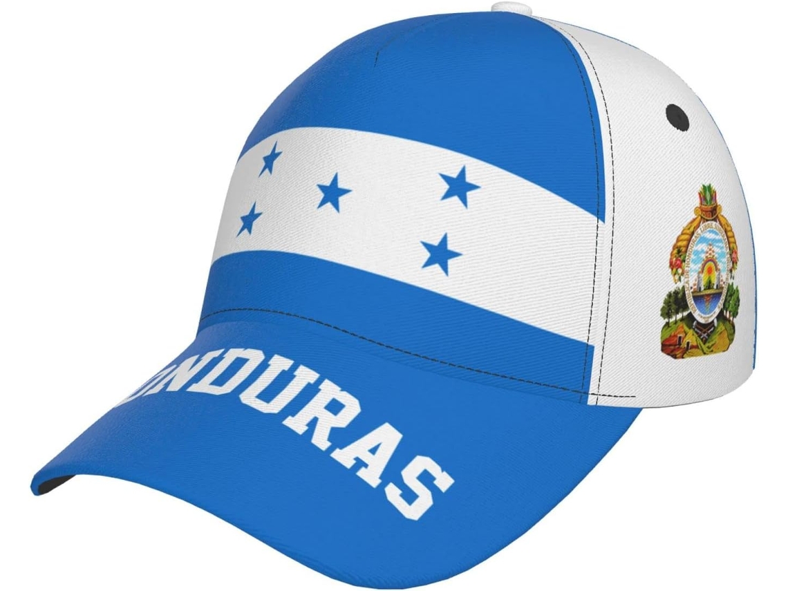 Boné Unissex com Bandeira Honduras, Modelo Ajustável, Secagem Rápida, Leve | S/MARCA