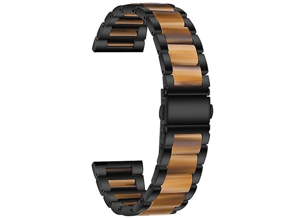 Pulseira De Relógio Lurelia Para Garmin Venu/vivoactive 3 Music 20 Mm Resin Preto Mel