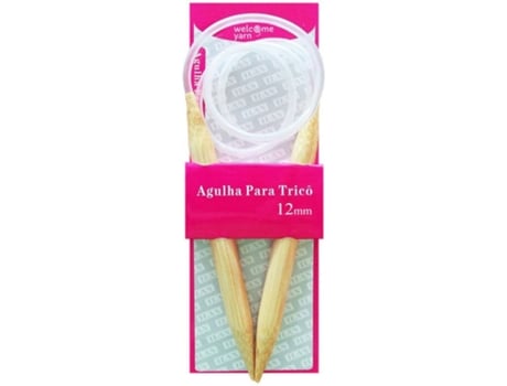 Agulha de Crochê WELCOME YARN Circular 12mm (Bambu - 6,5x18x1,3 cm)
