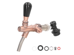 Eyf bico de Cerveja Aço Inoxidável Latão Adjustable G5/8 com Conector Rápido Bronze Vermelho
