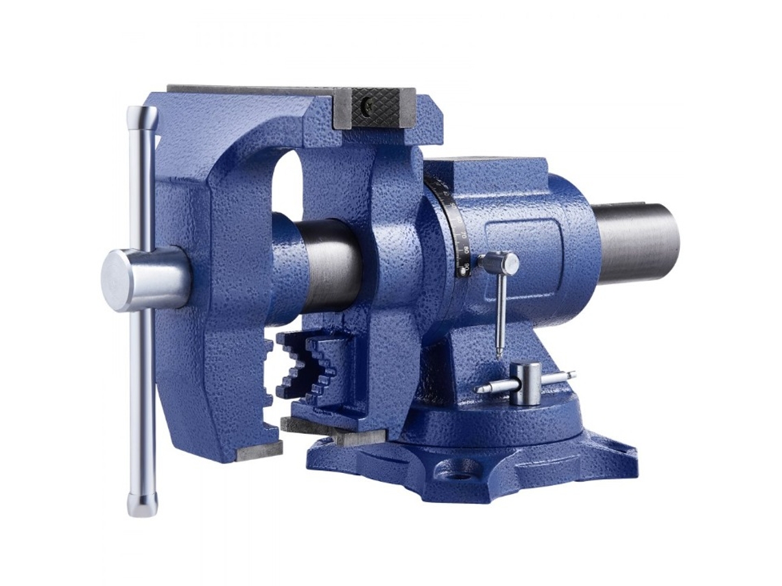 Torno De Bancada 165mm Com Base Giratória 360° E Amboss Tekmaquinas