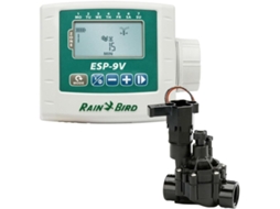 Kit Controlador De Irrigação Rain Bird Esp 9v 1 Estação Com Válvula O Kit De 1 Estação Rain Bird Esp 9v Com Válvula 9 V É A Solução Ideal (bateria)