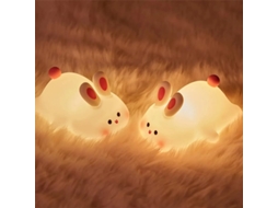 Luminária infantil de silicone com design animado, luz noturna.