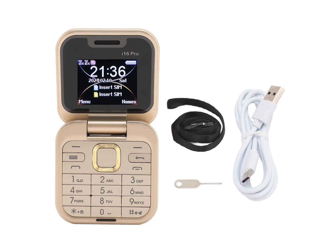 Telefone Flip Compacto Laxiscreed I16pro Para Uso Fácil E Confortável
