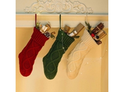 3 Meias De Natal Atraentes, Elásticas, Multicoloridas, Portáteis, Clássicas, Para Embrulhar Presentes De Natal, Artigos Para Festas. Loja Olysi