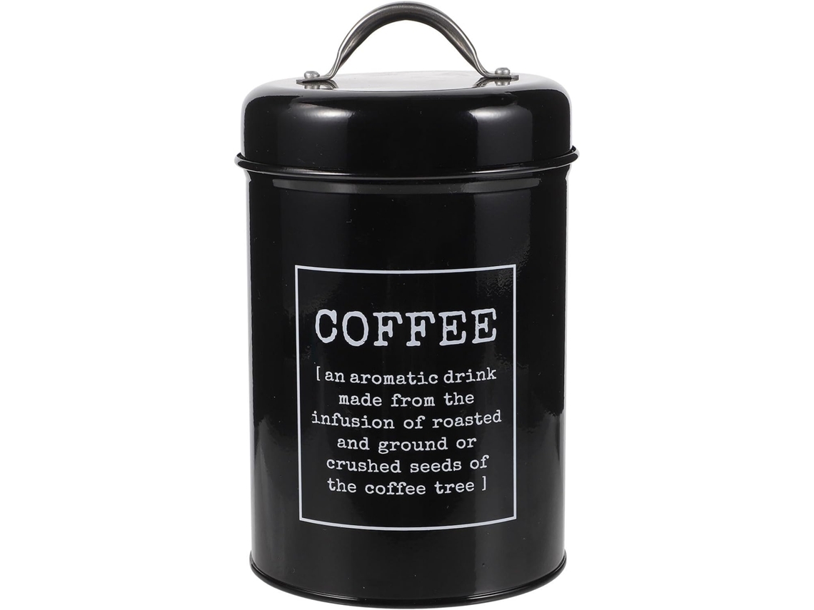 Conjunto De Potes Cozinha Estilo Fazenda Em Ferro Preto, Herméticos, Para Café, Açúcar E Chá, Com Vedação Resistente