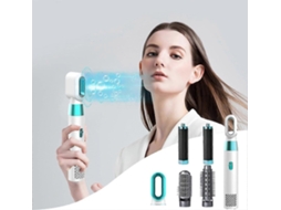 Secador De Cabelo Elétrico Exclusivo 5 Em 1, Com Aquecimento, Escova Modeladora E Secador Para Cabelos Molhados E Secos, Ideal Para Alisar E Cachear.