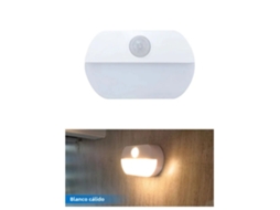 Luz Noturna Led com Sensor Infravermelho, para Montagem na Parede, com Bateria Integrada. MDUG (4 Unidades)