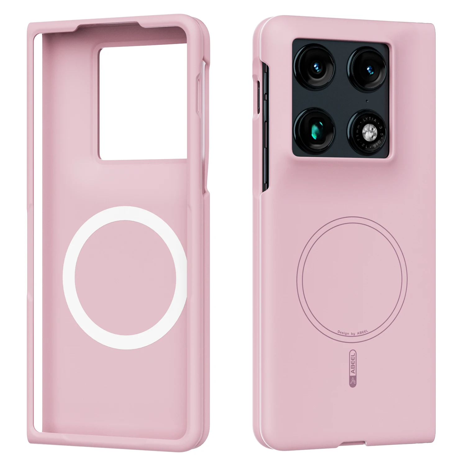 (moto Razr Fold Rosa) Capa Protetora Dobrável Magnética, Feita De Silicone, Resistente A Impactos.