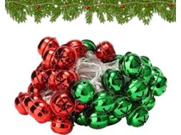Guirlanda De Natal Com Sinos, Decorações Flexíveis, Impermeáveis E