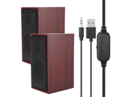 Coluna Usb LAXISCREED Madeira Vermelha