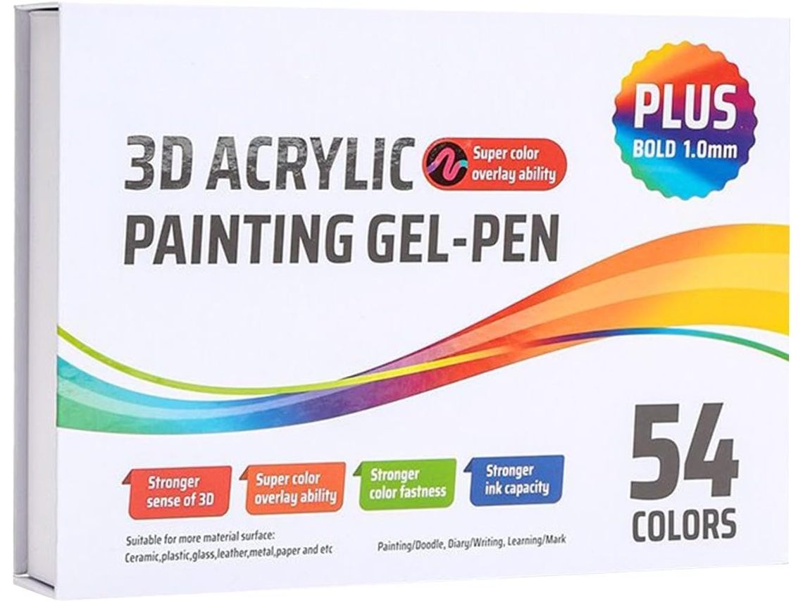 Conjunto De Canetas Em Gel Tinta Acrílica 9,06 Polegadas