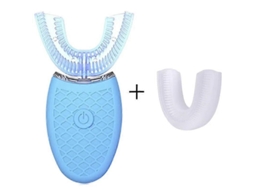 Escova de Dentes Elétrica Sônica para Adultos em Formato U com Rotação 360 ​​graus, Carregamento Usb e Função C Lareamento Dental. GOKOCO