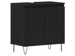Conjunto 1 Armário De Banheiro Vidaxl Preto Derivados De Madeira (58 X 33 X 60 Cm)
