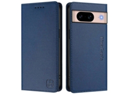 Capa De Couro Para Google Pixel 8a Rinacasis Rc01 Com Suporte Tipo Carteira E Bloqueio Rfid