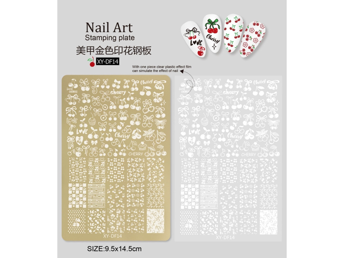 Design De Unhas Com Motivos De Bambu, Flores, Pele De Cobra E Detalhes Dourados Ferramenta Para Transferência De Unhas.placa De Aço Xy Df 14 Yunzii