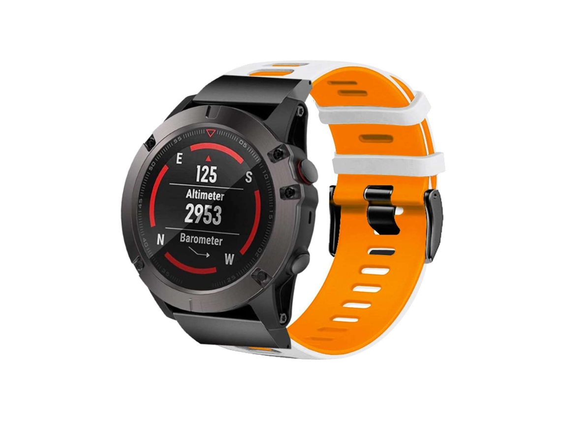 Bracelete Garmin Instinct 2 Camo Edition Pulseira outdoor Branco e Laranja