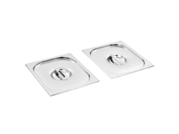 vidaXL Tampas para recipientes comida GN 1/2 2 pcs aço inoxidável