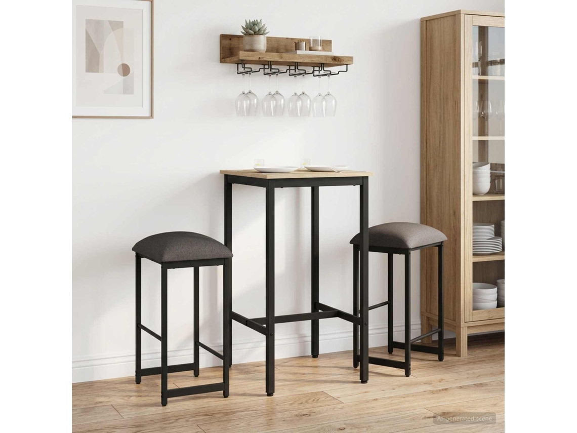 Vidaxl Banco De Bar 2 Unid. Cinzento-claro 40 X 32 X 74 Cm