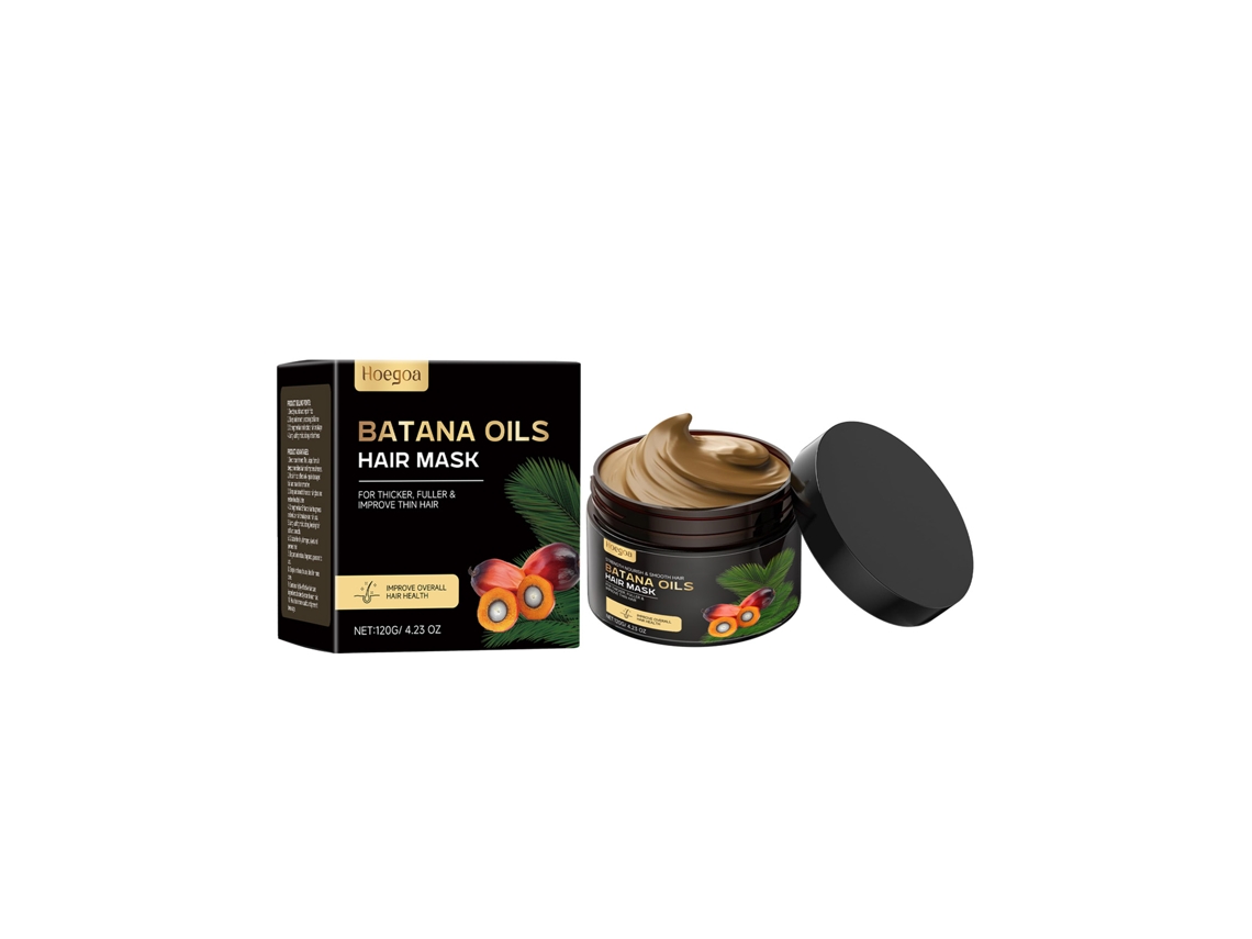 Máscara Capilar Hoegoa Batana Oil com LAXISCREED para Reparar, Hidratar e Controlar Frizz em Cabelos Secos