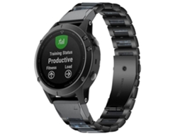 Bracelete de Aço com Resina para Garmin MARQ Commander Safira