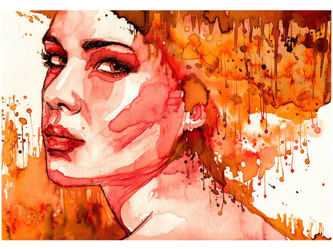 Papel de Parede ARTGEIST Orange Lady (100x70 cm)