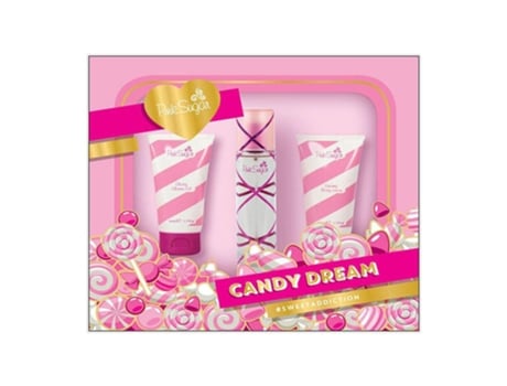 Coffret de Perfume Aqualina Pink Sugar Vapo 50Ml+Shower Gel 50Ml+Body Milk 50Ml