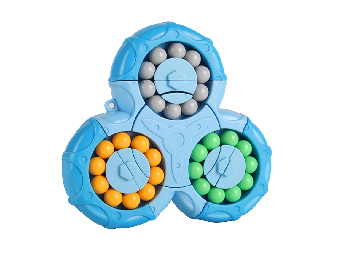 Mali brinquedo de Feijão Giratório 6 Faces Brinquedo de Velocidade Redução de Estresse para Todas as Idades Azul