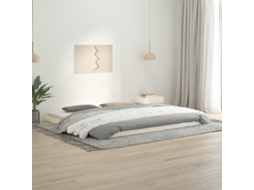 Vidaxl Estrutura De Cama 200x200 Cm Madeira De Pinho Maciça Branco