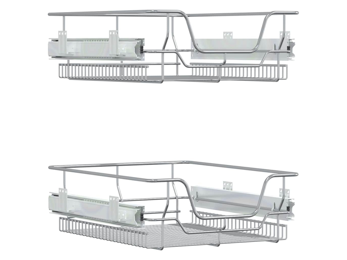 Pull-out Wire Basket, Pull-out Wire Baskets Vidaxl Prateado Aço (450 Mm)
