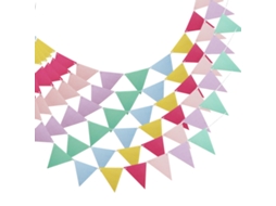 6 Conjuntos Bandeira Multicolorida Decoração de Papel para Festa NEVEANCE