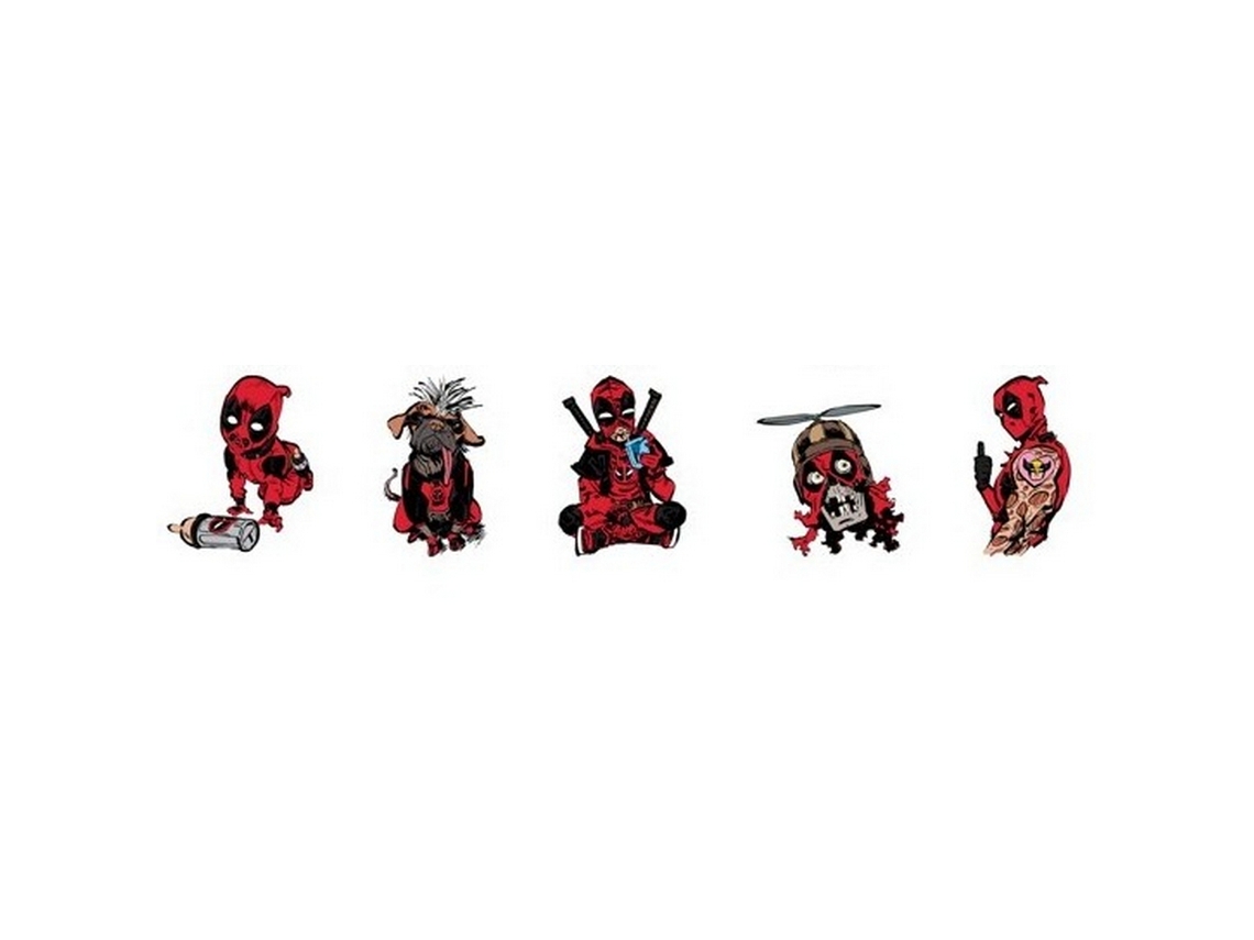 Conjunto De 5 Pins Do Deadpool Da Marvel 85465