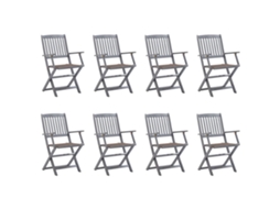 Folding Chair, Folding Chairs Vidaxl Cinzeto Madeira De Acácia (n/a)