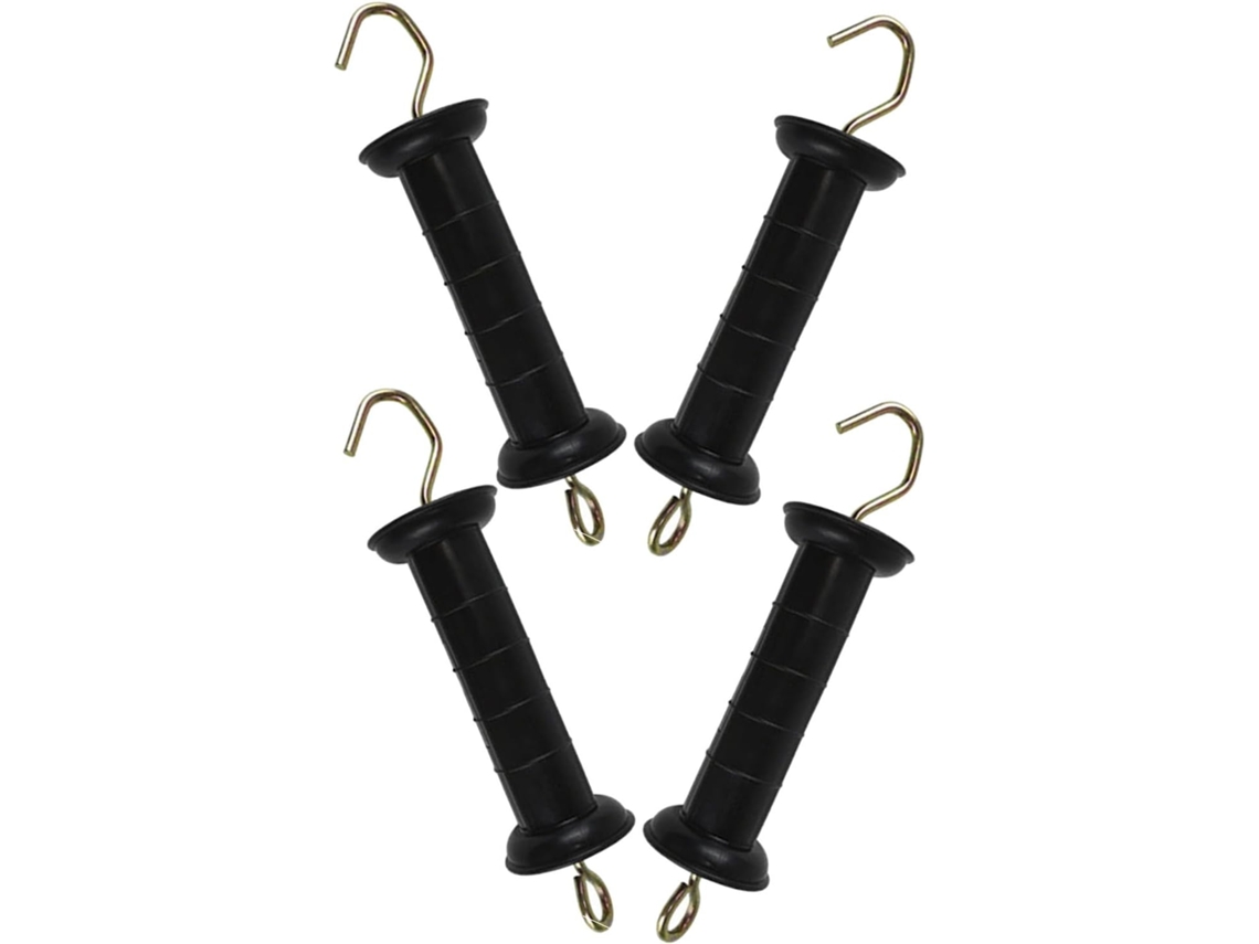 Conjunto De 4 Puxadores Isolados Para Portão Cerca Elétrica Obuyke, Fabricados Em Pp Resistente E Ferro Para Fácil