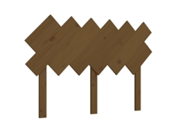 Cabeceira de Cama Pinho Maciço Castanho Mel MAISON EXCLUSIVE 122,5x3x80,5 cm